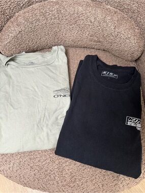 Men T-Shirts 
King shocks size large 
O’Neill olive green size XL